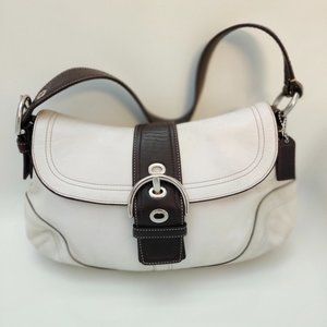 Coach Soho Hobo Style White & Brown Purse